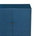 thumbnail image 6 of Christopher Knight Home Modern Moroccan Accent Cabinet, Geometric Wood Doors, Copper Knob, Adjustable Shelves, Navy Blue, 6 of 9