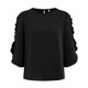 thumbnail image 3 of Women's Casual Chiffon Blouse Tops 3/4 Ruffled Sleeve Crew Neck Loose Fit Blouses Shirts Business Work Shirt apricot XXL, 3 of 4