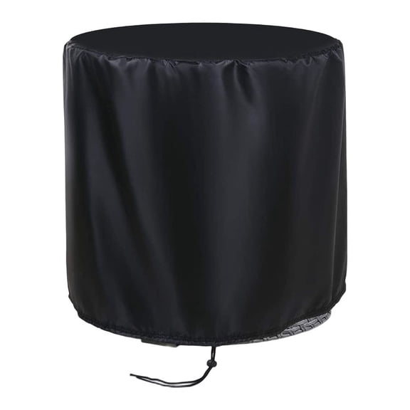 420D Oxford Cloth Outdoor Small Round Table Cover 52x58cm Waterproof Black-