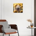 thumbnail image 3 of 12 Inch Wall Clock Battery Operated Silent Clock Decorative for Office, Kitchen, Outdoor, Living Room，Border Collie Sunflower Field Funny Animal Creative, 3 of 4