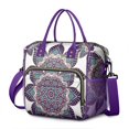 thumbnail image 1 of Boho Chic Mandala Travel Lunch Bag - Spacious Compartments for Utensils, Phones & Electronics, 1 of 6