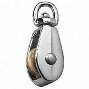 648001 1" Bright Chrome Swivel Eye Pulley