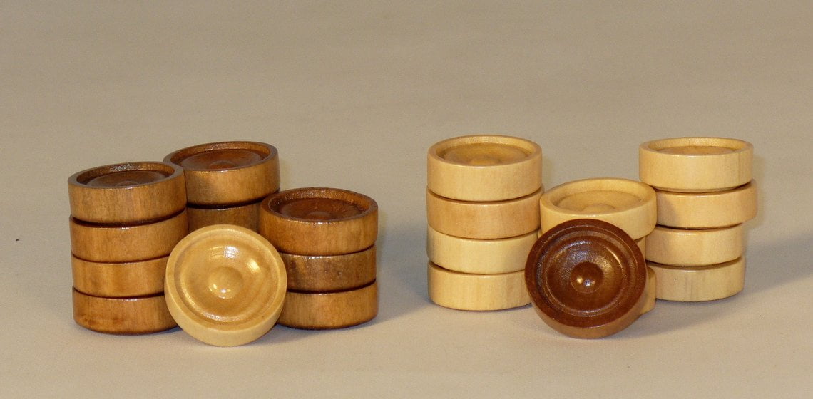 1'' Wood Stacking Checkers (24)