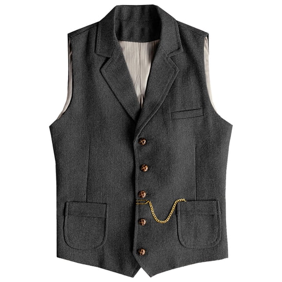 qelini Denim Tank Top for Men Big and Tall Vest Top Collar Sleeveless Vest Solid Color Workout Cloths