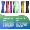 thumbnail image 4 of Blue Metallic Aluminum Twist Ties for Bags 4" - 1000 Pack, 4 of 9