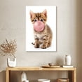 thumbnail image 2 of Elephant Stock Bubble Gum Kitten Wall Art - Vertical Canvas Wall Art - Kids Room Wall Decor - Humor Canvas - Beige And Pink Decor - 24" x 36", 2 of 4