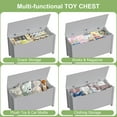 thumbnail image 5 of SESSLIFE Toy Storage Box, Wooden Toy Box and Storage Chest with Seating Bench, Toy Chest with Safety Hinged Lid, Gift for Boys Girls, 5 of 7