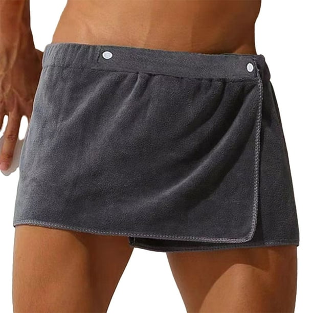 Pijamas de microfibra Minnieouse para hombre con toalla de baño gris