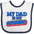 thumbnail image 3 of Inktastic My Dad is My Superhero Boys or Girls Baby Bib, 3 of 4