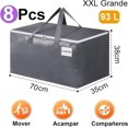 thumbnail image 2 of 8PCS Bolsas de Mudanza XXL Grande - Cajas para Mudanza de Gran Capacidad, Cajas Mudanza Plegables con Asas Reforzadas y Bolsillo para Etiquetas, Impermeables Organización del Hogar u Viajar (Gris), 2 of 4