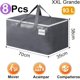 thumbnail image 2 of 8PCS Bolsas de Mudanza XXL Grande - Cajas para Mudanza de Gran Capacidad, Cajas Mudanza Plegables con Asas Reforzadas y Bolsillo para Etiquetas, Impermeables Organización del Hogar u Viajar (Gris), 2 of 4