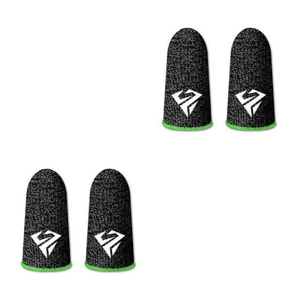 Inteprter 5 pares de fundas para los dedos para juegos de teléfonos móviles, guantes antideslizantes sensibles al sudor, fundas de fibra Type9 NO9
