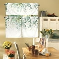 thumbnail image 2 of Sage Green Kitchen Curtains and Valances Set - 3 Piece Kitchen Curtains 36 Inch Length Sets with Valance for Windows Rod Pocket Eucalyptus Leaves Farmhouse Kitchen Decor Decorations, 2 of 5
