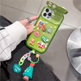 thumbnail image 3 of Korean Cute Cartoon Christmas Elk Pendant Case For iPhone 15 14 13 12 11 Pro Max X XR Santa Claus Keychain Soft Shockproof Cover, 3 of 5