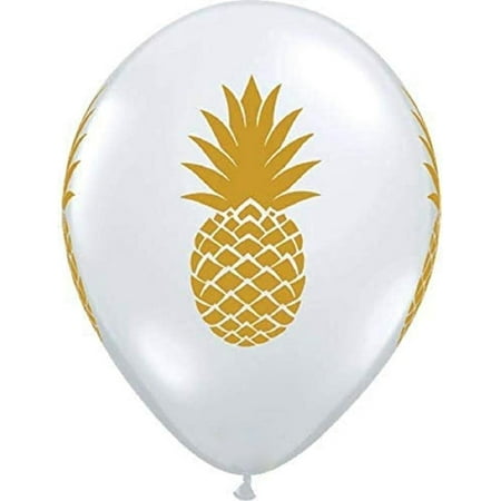 PMU Balloons 11 Inch Clear with Pineapple Latex Balloons (50/Pkg) Pkg/1