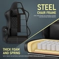 thumbnail image 2 of Gaming Chair,Ergonomic Computer Chairs for Adults with Footrest, PU Leather Office Chair with Adjustable Lumbar Support & Pocket Spring Cushion - Heavy Duty 400lb Capacity Gamer Chair(Black), 2 of 6