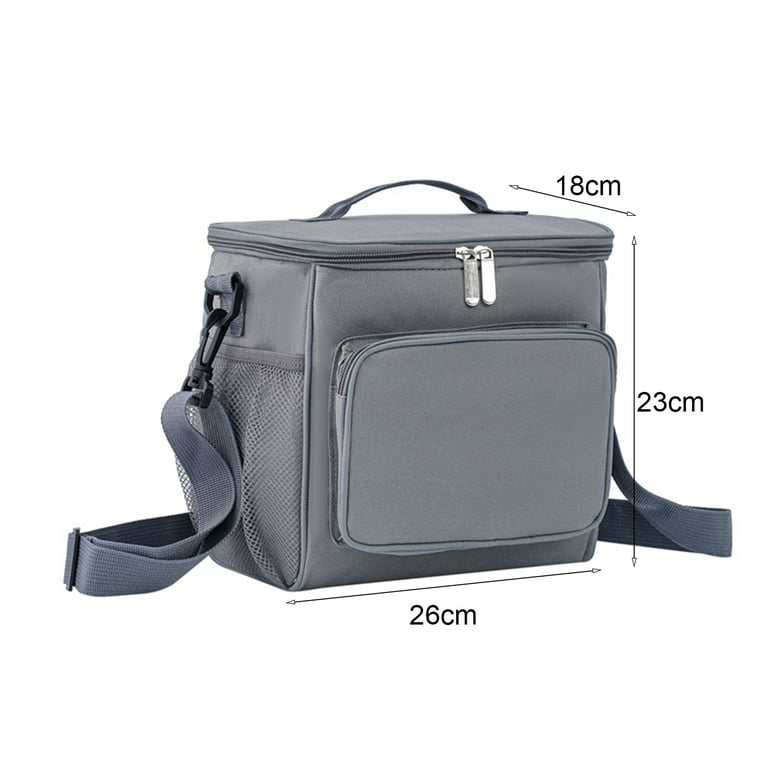 Adult Lunch Box Insulated Lunch Bag Large Cooler Tote Bag for Men, Women  Black