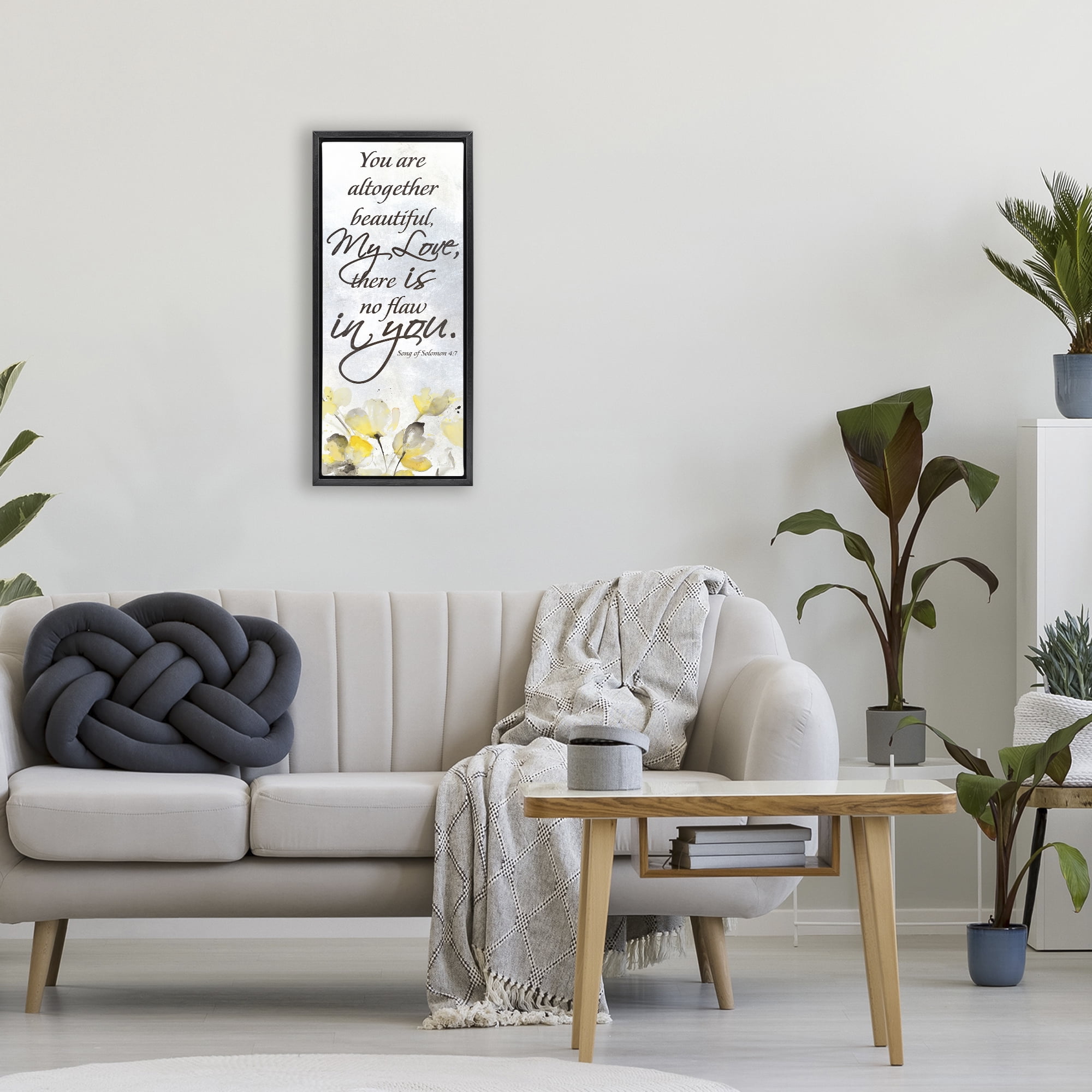 Stupell Industries There Is No Flaw In You Black Framed Floater Canvas Wall Art, design by Lanie Loreth