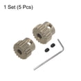 thumbnail image 4 of Uxcell 48P Pinion Motor Gear Set 18T 19T 1/8 inch RC Motor Shaft 7075 Aluminum, 4 of 6