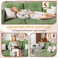 thumbnail image 6 of Homall 84''W Modern Sofa 3 Seat Adult Corduroy Couch with Wide Armrest Fabric Couch with USB Charging Ports for Living Room, Green, 6 of 8