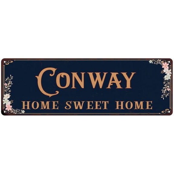 CONWAY Home Sweet Home Victorian Look 8x24 Metal Sign 108240046546