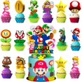 thumbnail image 1 of Decoraciones para pastel VAESCOL Mario, set de 25 piezas para cumpleaños, 1 of 4