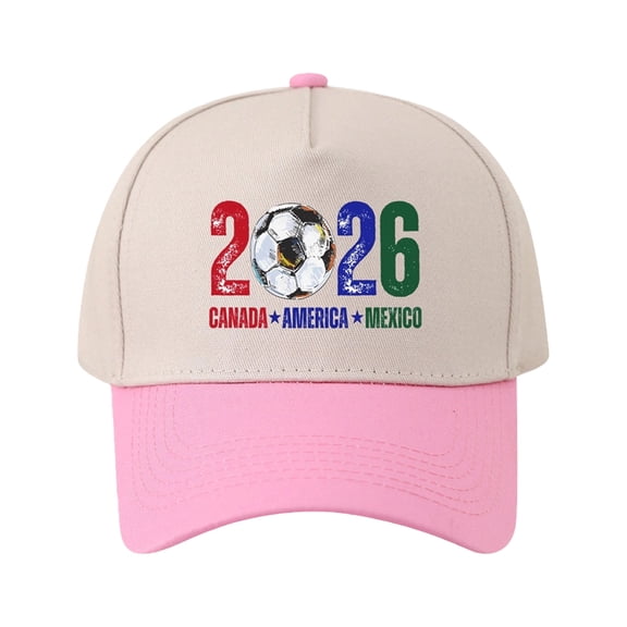 USA CAN MEX 2026 Host Soccer Cap - Washed Cotton Adjustable Hat For Men Women Sports Fans
