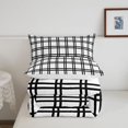 thumbnail image 5 of Manfei Modern Plaid Twin Comforter Sets,Contemporary Checkered Bedding Set,White Black,Reversible,2pcs,1 Comforter and 1 Pillowcase,2pcs,1 Comforter and 1 Pillowcase, 5 of 7