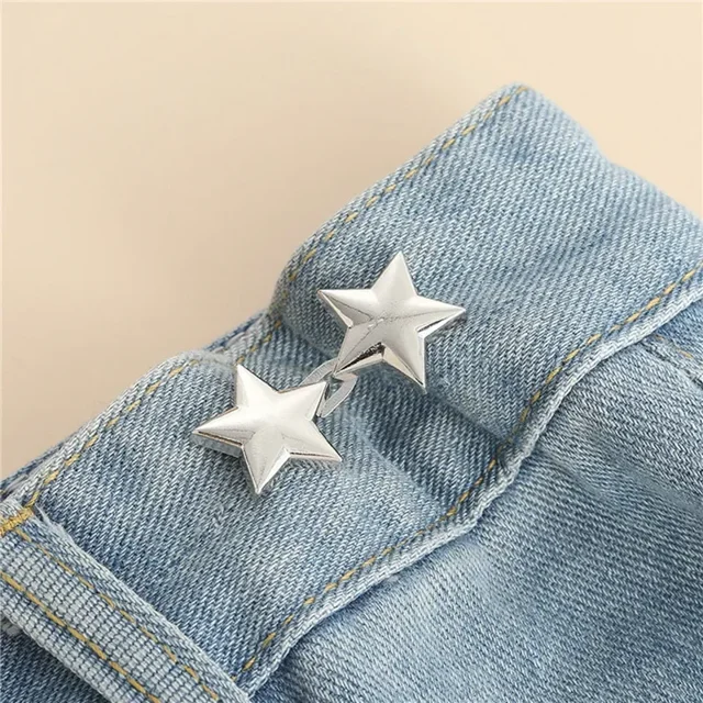 Broches de aleación con hebilla ajustable y botón a presión para vaqueros, accesorios de ropa desmontables.