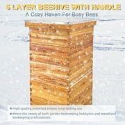 Jacgood 5 Box Bee Box for Beekeeping,Langstroth beehive with 2 Deep Boxes & 3 Super Boxes without Frames