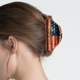 thumbnail image 6 of American Flag Hair Claw Clip Independence Day Hair Jaw Clip, Classic Vintage Patriotic Print Glossy Non-Slip Hair Holder, Strong Grip Fashion Hair Accessory for Women 4th of July Party Decor 1Pcs, 6 of 6