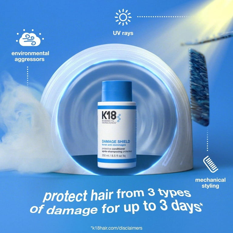 K18 Silicone Free Protective Conditioner, Shields Hair from Damage