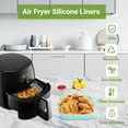 thumbnail image 3 of ZIVACATE Silicone Air Fryer Liners Inserts 2 Pack Air Fryer Silicone Basket Inserts Foldable Square Reusable Air Fryer Liners 8in, 3 of 8