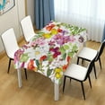 thumbnail image 7 of GZHJMY Colorful Flowers Butterfly Rectangle Tablecloth Washable Wrinkle Resistant Fabric Table Cover Decorative Table Cloth for Patio Wedding Dining Banquet Parties 54"x72" Home Decor, 7 of 7