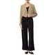 thumbnail image 2 of INSPIRAR CHIC Blazers Cropped para Mujeres con Solapa Muesca Doble Botonadura Manga Larga Trajes Casual de Negocios XL Caqui, 2 of 5