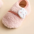 thumbnail image 5 of Fesfesfes Winter Children Plush Non Slip Warm Home Slippers for Boys Girls Cozy Fleece Lined Indoor Outdoor Baby Toddler Kids Soft Flexible Lightweight Casual Walking Shoes(Pink#2,4-6 Years), 5 of 9