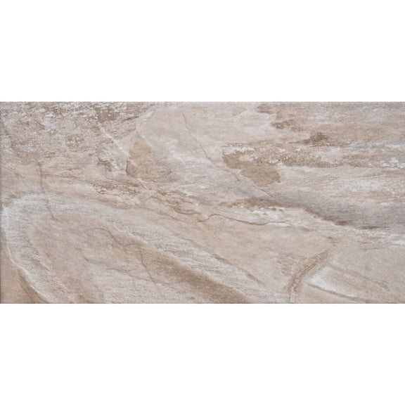 The Tile Life Wells Stone Slate 12 in x 24 in States Snow Matte Porcelain Tile Case of 8