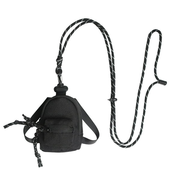 URTERYSER Crossbody Shoulder Bag with Carabiner for Men Women Small Travel Wallet Purse Small Crossbody Bag Cellphone Pouch Black