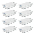 thumbnail image 1 of Sterilite 56 Quart Latching Stackable Wheeled Storage Bin w/ Lid, (8 Pack), 1 of 12