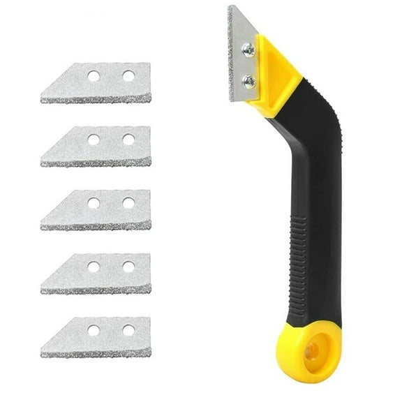 Tile Gap Caulk Grout Cleaning Remover Knives Blade For Window Wall Floor Tiles Seam Cleaner Scraper Tool With Replacement Head, A Tile Grout Cleaning Scraper Tool Set