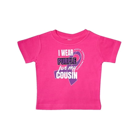 

Inktastic I Wear Purple For My Cousin Cystic Fibrosis Awareness Gift Baby Boy or Baby Girl T-Shirt