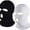 White&Black, variant on Viworld 2 Pieces Men Women 3 Hole Knitted Face Cover Thermal Windproof Winter Ski Mask Balaclava Beanie Hat for Outdoor Sports