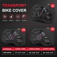 thumbnail image 4 of Transport Bike Cover for Hitch Rack Waterproof Windproof Heavy Duty Bicycle Cover for 1 2 3 Bikes Travel Black, 4 of 6