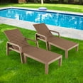 thumbnail image 1 of Costway 2 PCS Patio PP Chaise Longue Inclinable Jardin Réglable en Plein Air Naturel, 1 of 8