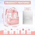 thumbnail image 2 of DAKIMOE Clear Backpacks for School Small Clear Book Bag Heavy Duty Pvc Transparent Backpack Stadium Approved See Through Book Bags, Pink Checkered, 2 of 8