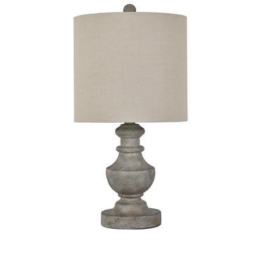 32 Reclaimed Grey Table Lamps W Linen Lamp Shades Set Of Two Farmhouse And Country Style Com 32 Reclaimed Grey Table Lamps W Linen, Seeded Glass Table Lamp Kirkland