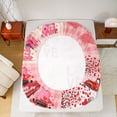 thumbnail image 5 of Feelyou Romantic Couple Gnome Bed Sheets, Love Heart Print King Sheets, Fashion Pink Patchwork Sheet Set, Ultra Soft Bedroom Decor, 4 Pieces, 5 of 7