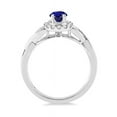 thumbnail image 3 of 1.25 Carat Sapphire and Diamond Antique milgrain Engagement Ring in 14k White Gold Sapphire and diamond engagement ring, 3 of 3