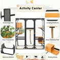 thumbnail image 4 of Outdoor Cat Catio,  DIY Cat Enclosure with 2 Enter Doors, Large Wooden Cat House Patio for Indoor Cats, Feral Cat Shelter with 2 Resting Rooms, 3 Platforms, Black Brown, 4 of 9
