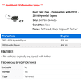 thumbnail image 2 of Fuel Tank Cap - Compatible with 2011 - 2016 Hyundai Equus 2012 2013 2014 2015, 2 of 2